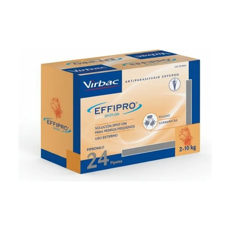 Virbac Effipro Spot On Perro 2-10 kg Antiparasitario 24 Pipetas