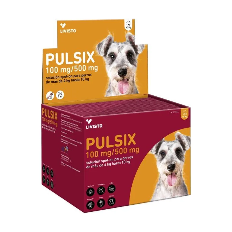 Livisto Pulsix Perros 4-10 kg Antiparasitario Pipetas 24 unidades