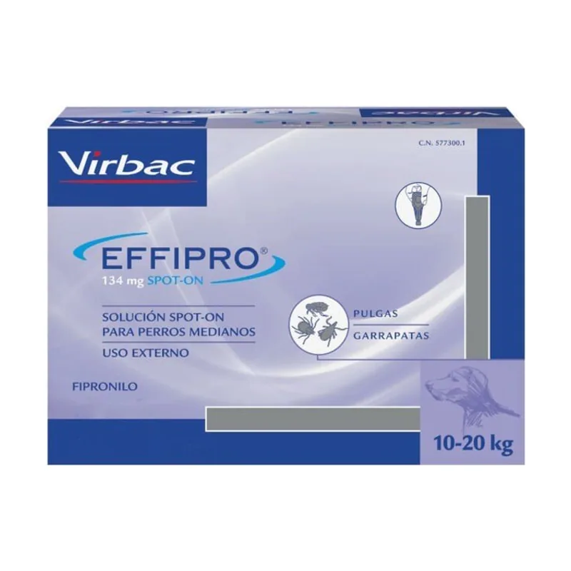 Effipro Spot On Perro 10-20 kg Antiparasitario 24 Pipetas