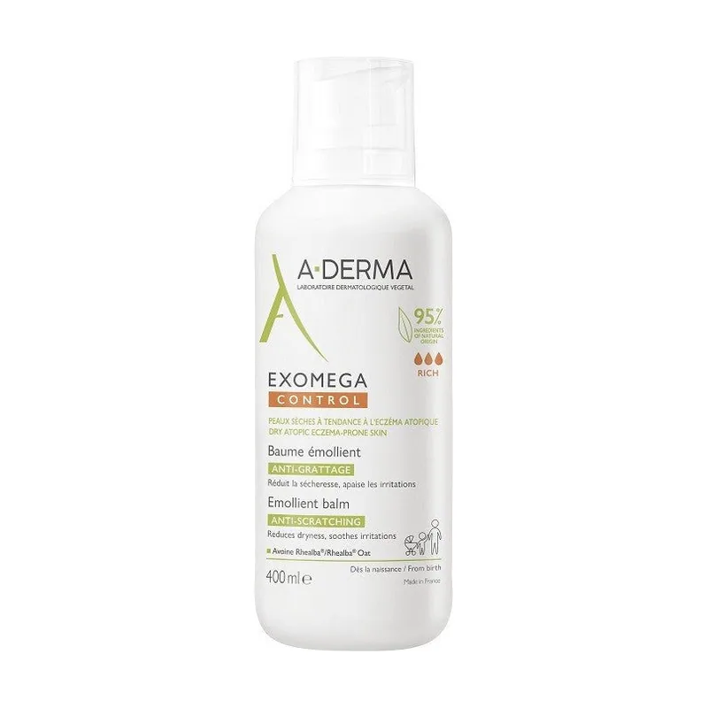 A-derma EXOMEGA CONTROL bálsamo emoliente piel atópica 400 ml
