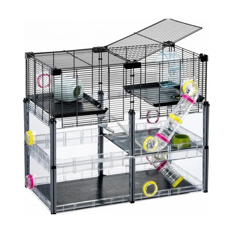 Ferplast Jaula Multipla Hamster Crystal Negro 1