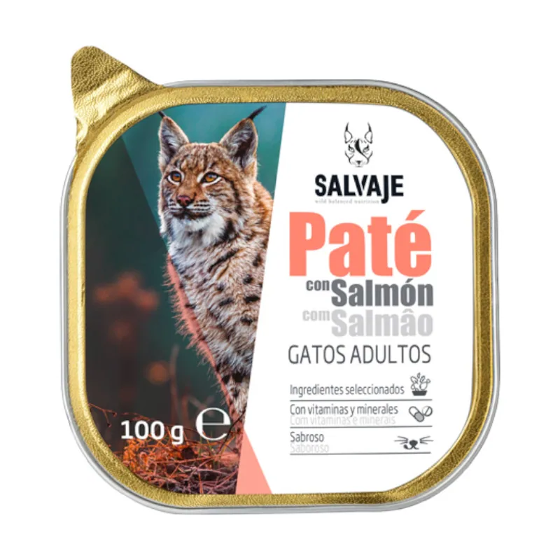 Salvaje 100 g Adulto Salmón Paté en tarrina