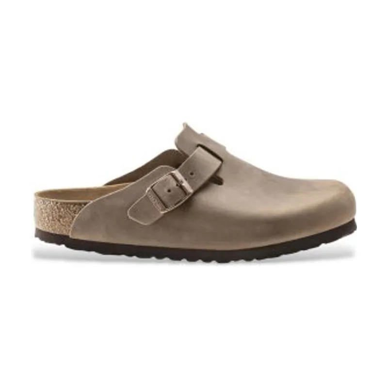 Birkenstock Zuecos de Piel Boston Leo (Ajuste Estrecho) 960813