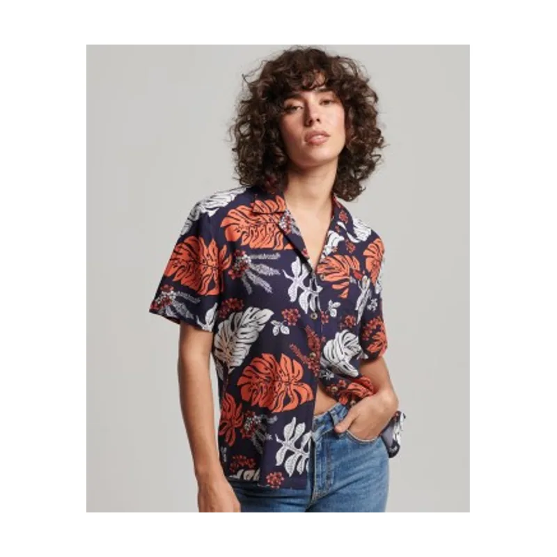 Superdry Camisa con logotipo Vintage Logo Beach Resort W4010371A
