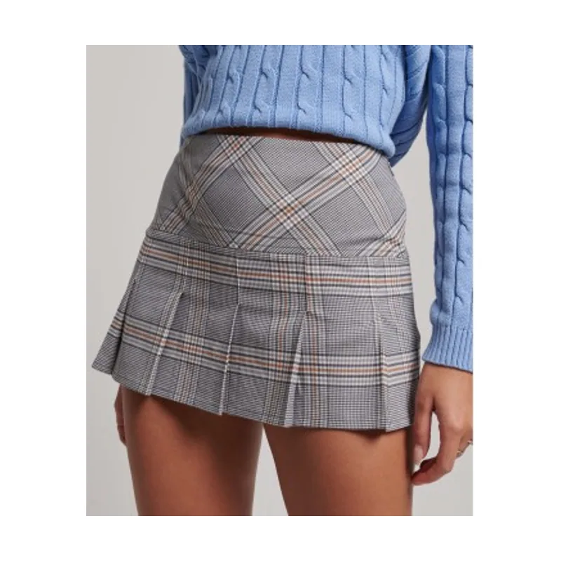 Superdry Falda 1/2 plisada a cuadros W7210267A
