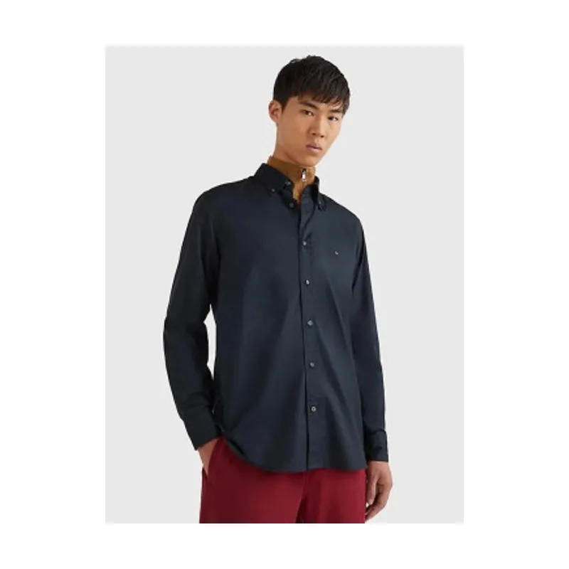 Tommy Hilfiger Camisa TH Flex de popelín de algodón MW0MW25035