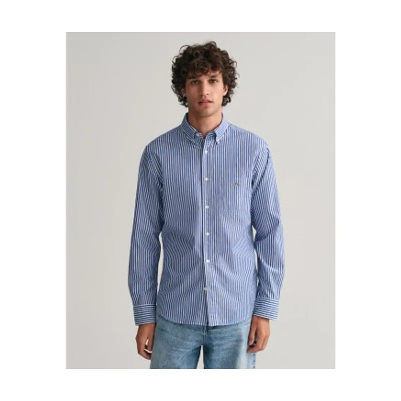 Gant Camisa Regular Fit de popelina a rayas 3000130
