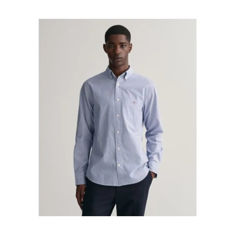 Gant Camisa Regular Fit de popelina Banker Stripe 3000140