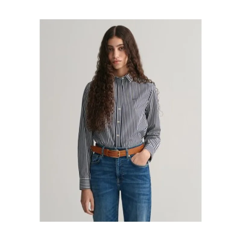 Gant Camisa Regular Fit de popelina a rayas 4300214