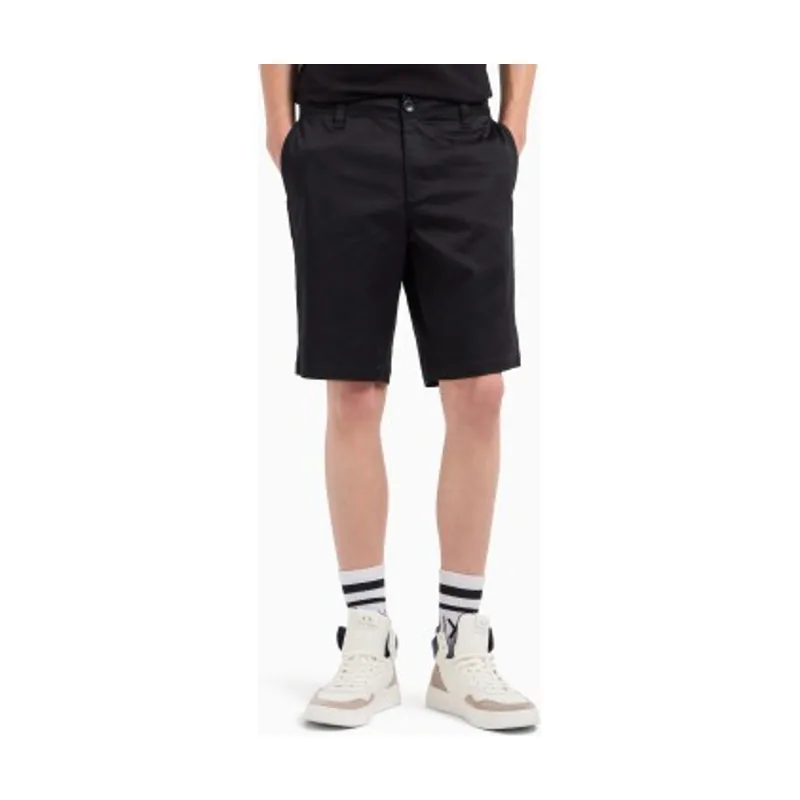 A|X Armani Exchange Bermuda de tejido elástico satinado 8NZS42ZN1RZ1200