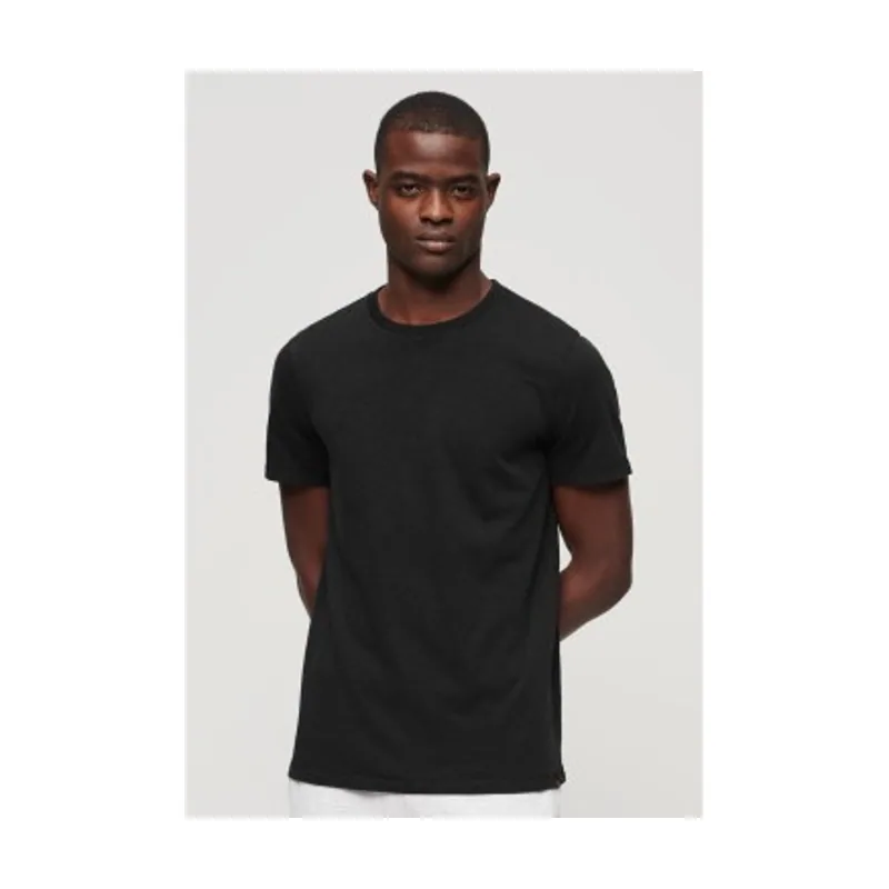 Camiseta de manga corta flameada con cuello redondo M1011888A