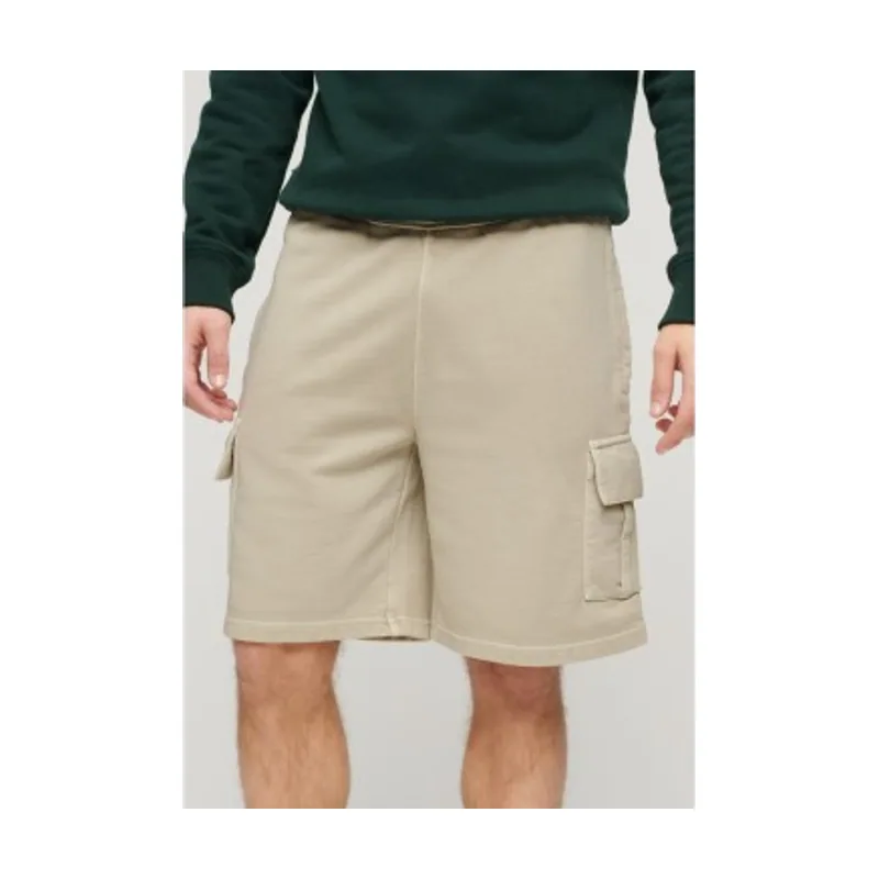 Superdry Pantalón corto tipo cargo con pespuntes en contraste M7110425A
