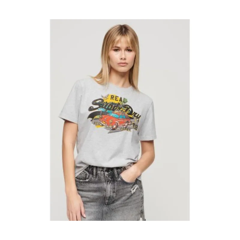 Superdry Camiseta de corte relajado con gráfico LA W1011401A