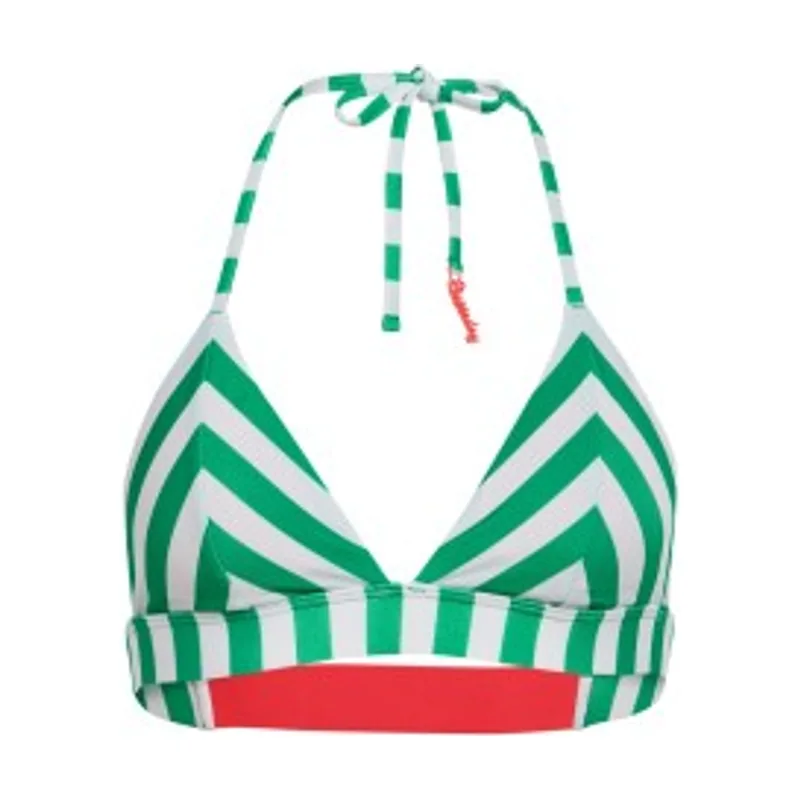 Superdry Top de bikini triangular a rayas W3010395A