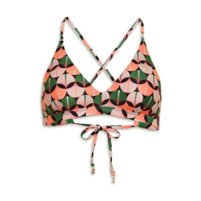 Superdry Top de bikini triangular con tirantes cruzados W3010407A