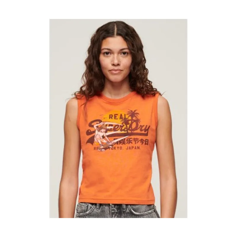 Superdry Camiseta ajustada con logotipo LA Vintage W6011884A