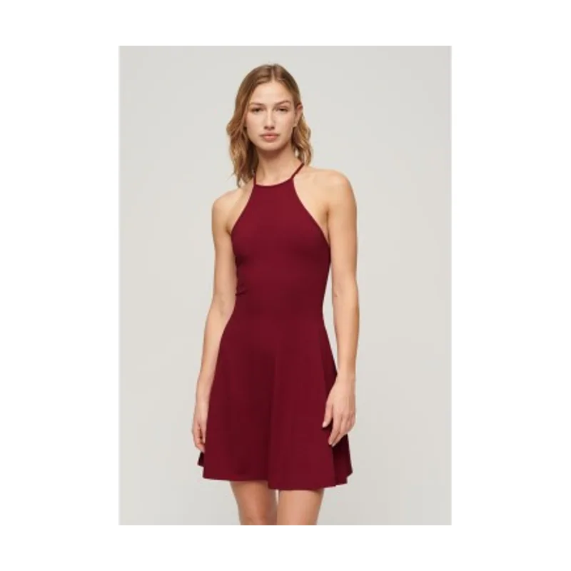 Superdry Vestido mini de punto entallado con vuelo W8011614A