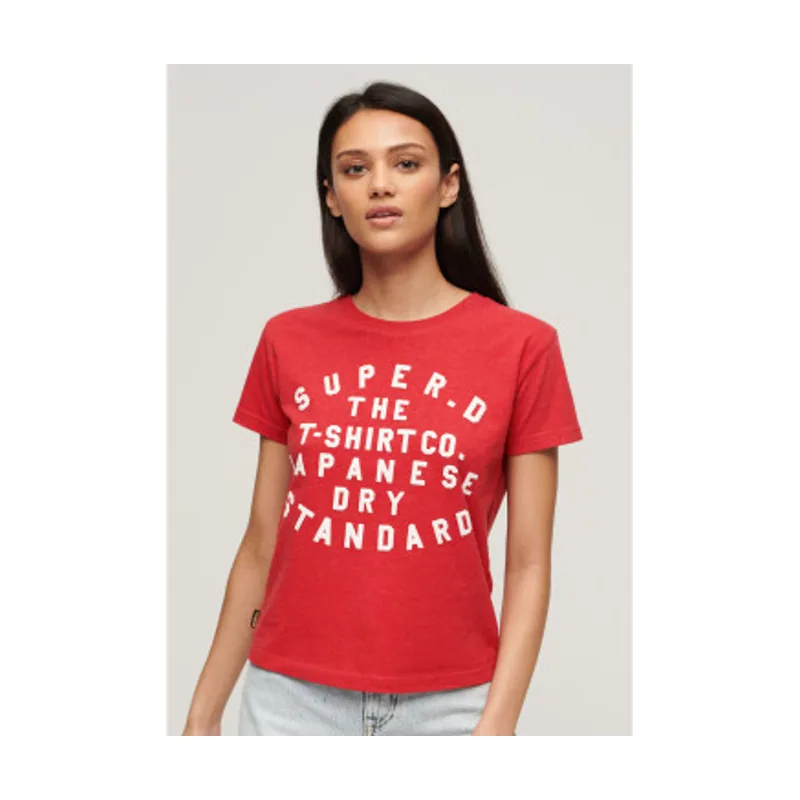 Superdry Camiseta ajustada con estampado abombado W1011412A