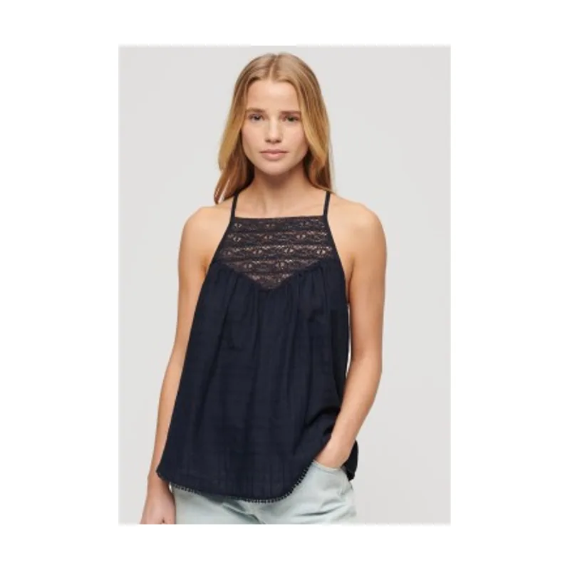 Superdry Camiseta de tirantes de encaje W6011860A