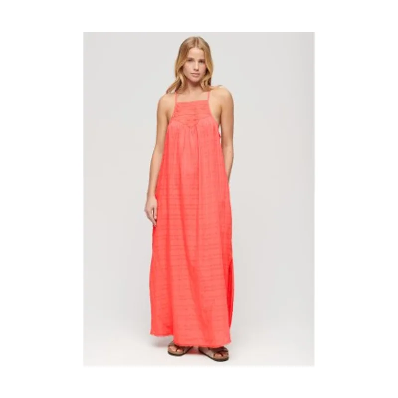 Superdry Vestido largo playero escote halter W8011672A