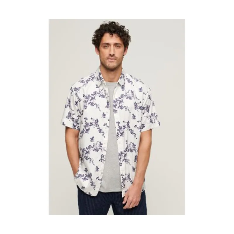 Superdry Camisa hawaiana con el logotipo Vintage Logo M4010514A