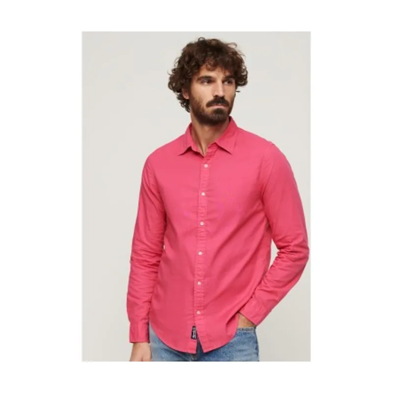 Superdry Camisa de algodón orgánico sobreteñida M4010820A