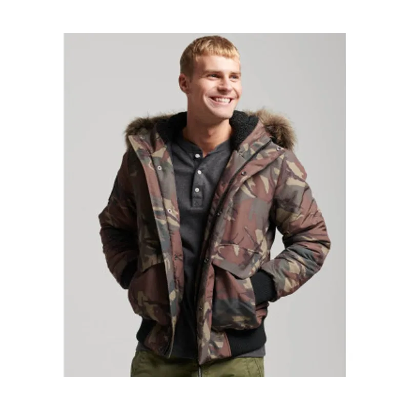 Superdry Cazadora bómber acolchada con capucha Everest M5011742A