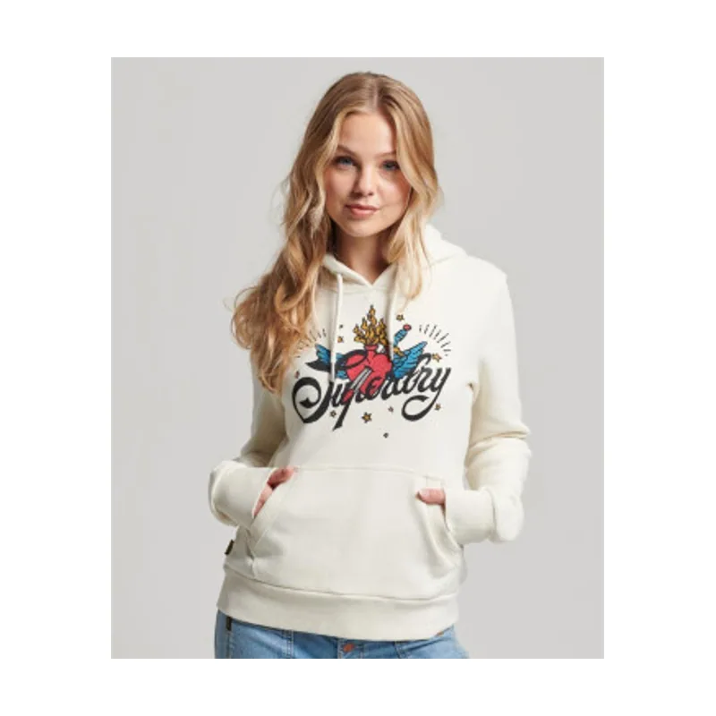 Sudadera gráfica con capucha Tattoo Script W2011958A