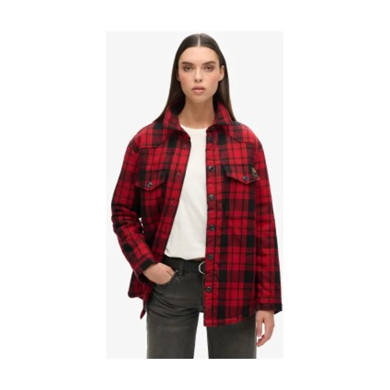 Superdry Sobrecamisa a cuadros de franela y borreguillo W4010358A