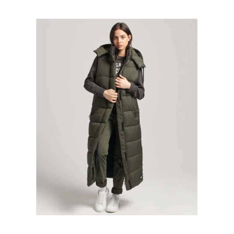 Superdry Chaleco largo con capucha Ripstop W5011444A