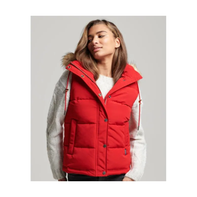 Superdry Chaleco acolchado de pelo sintético Everest W5011551A