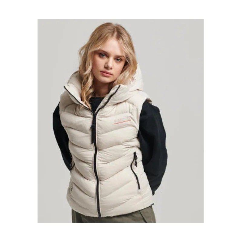 Superdry Chaleco acolchado de microfibra con capucha W5011560A