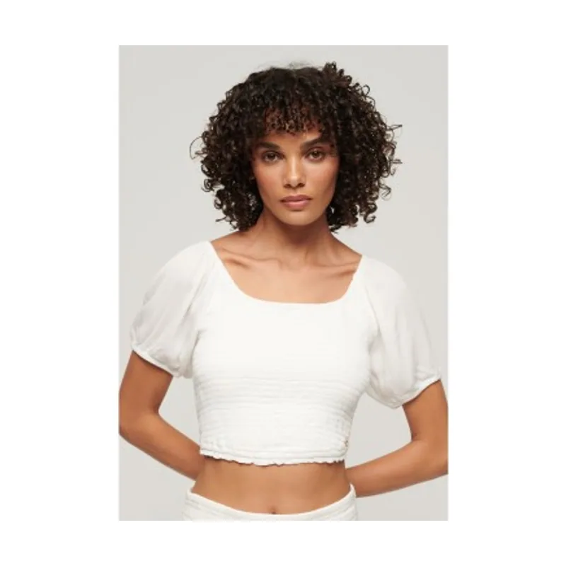 Superdry Camiseta tejida fruncida W6011857A