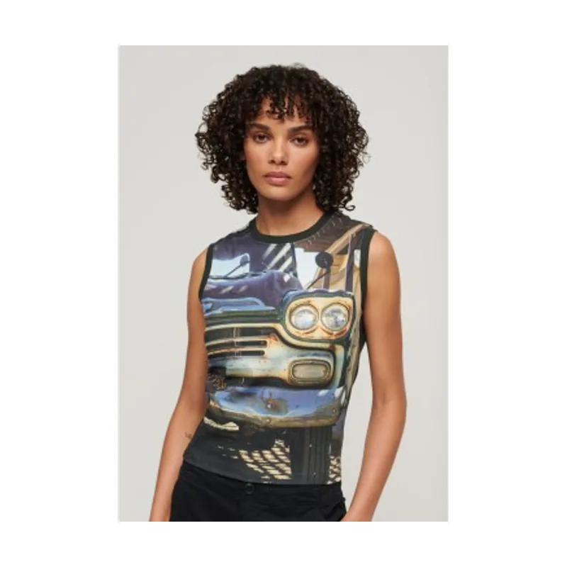 Superdry Camiseta de tirantes con subestampado W6011959A