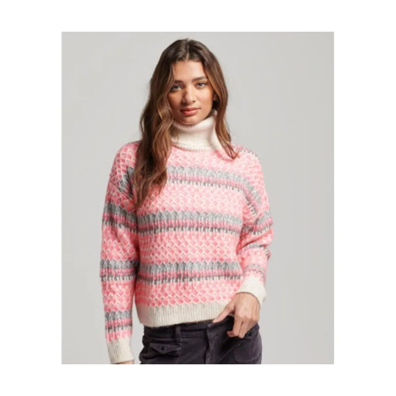 Superdry Jersey de punto corto con cuello vuelto W6110526A