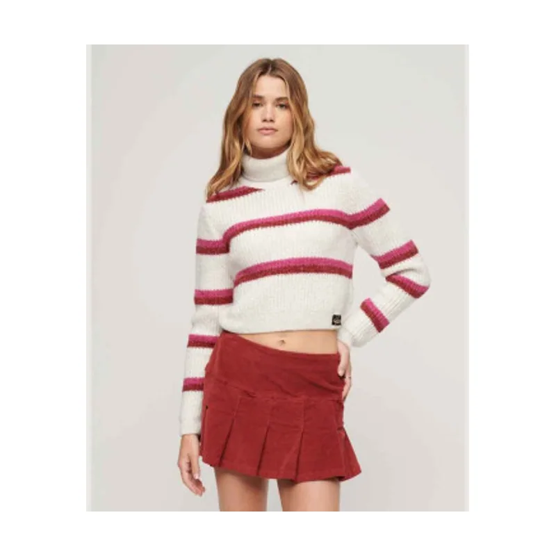 Superdry Jersey corto de cuello vuelto de rayas W6110536A