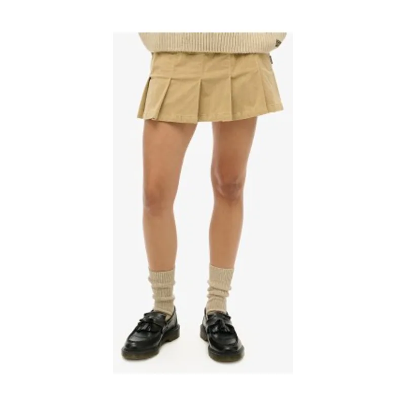Superdry Minifalda Plisada De Pana Con Logotipo Vintage Logo W7210244A