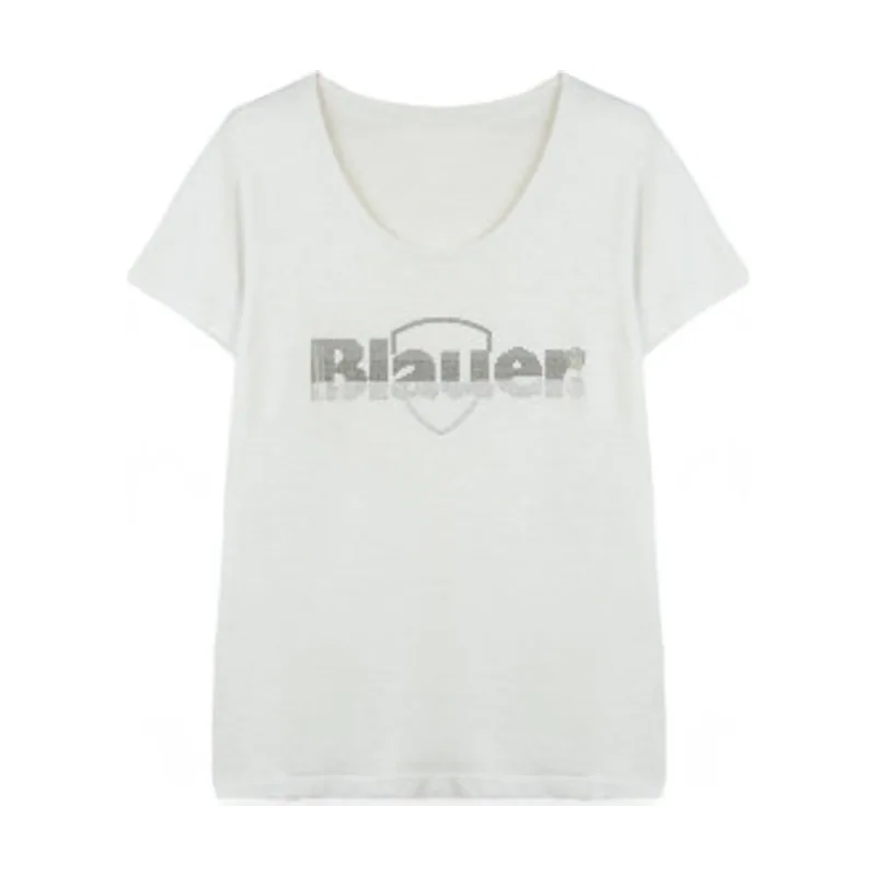 Blauer Camiseta Glitter Degradé 24SBLDH02335