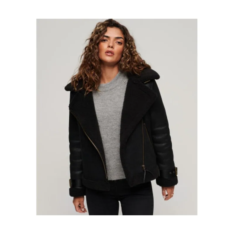 Superdry Chaqueta De Aviador De Borrego Sintético W5011689A