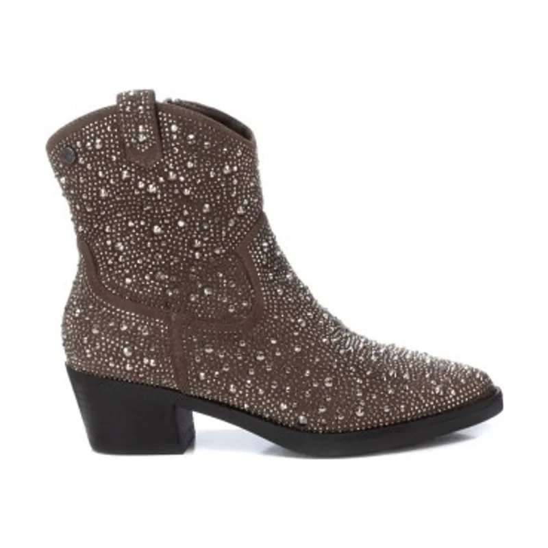 Xti Botines de piel 143116 14311602-TAUPE