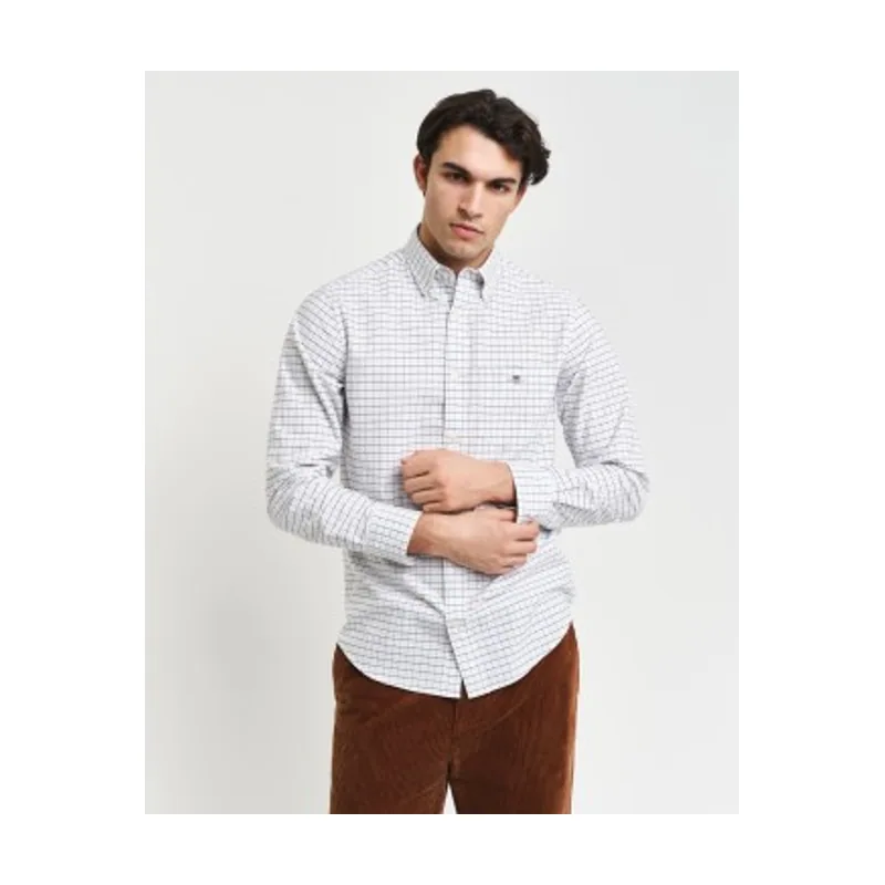Gant Camisa Oxford Clásica Regular Fit A Cuadros Tattersall 3240255