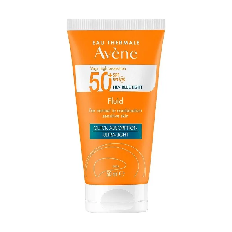 Avène Solar Fluido Facial Piel Sensible Normal a Mixta SPF50+