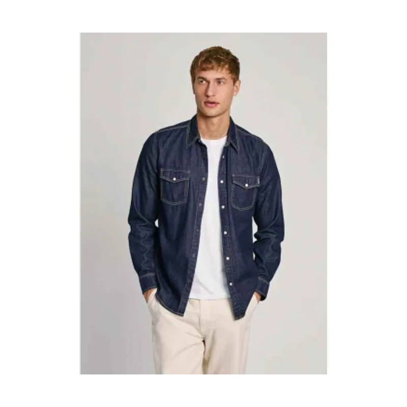 Pepe Jeans Camisa denim fit regular PM308586BC3