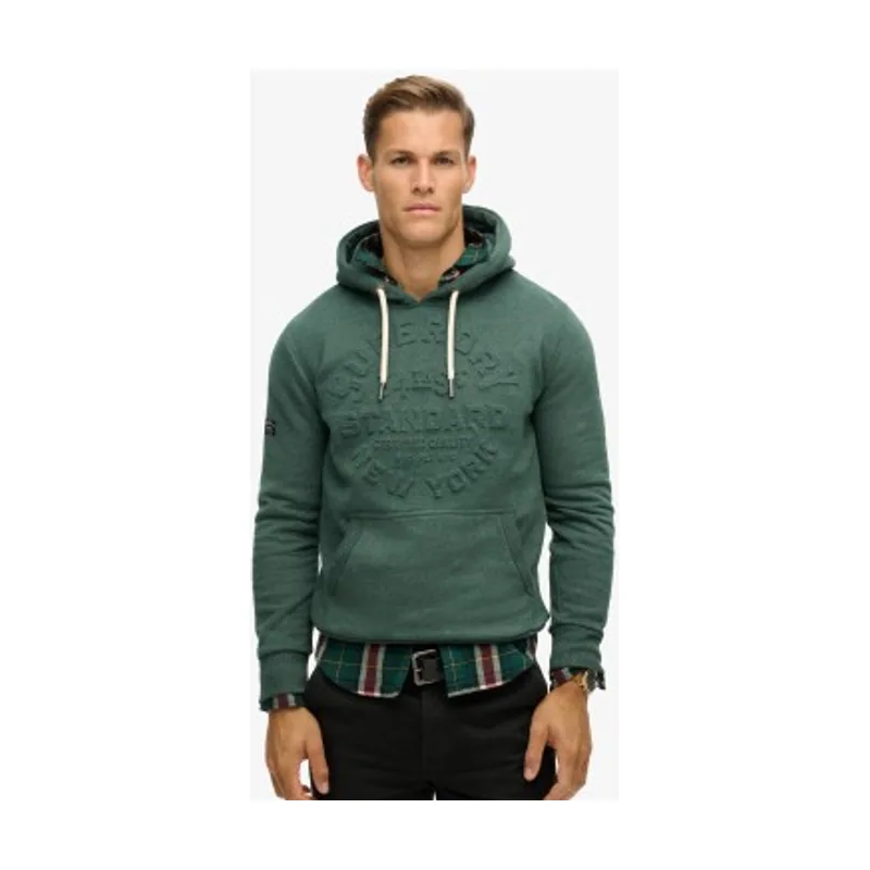 Sudadera gráfica con capucha y logotipo en relieve M2013698A