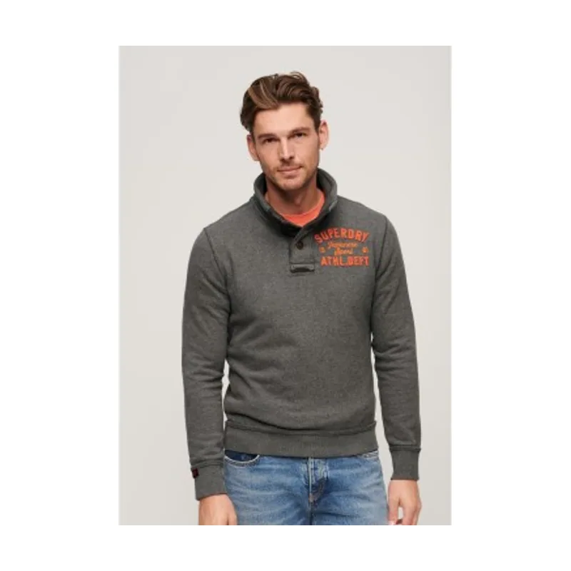 Sudadera Vintage Athletic Henley M2014114A
