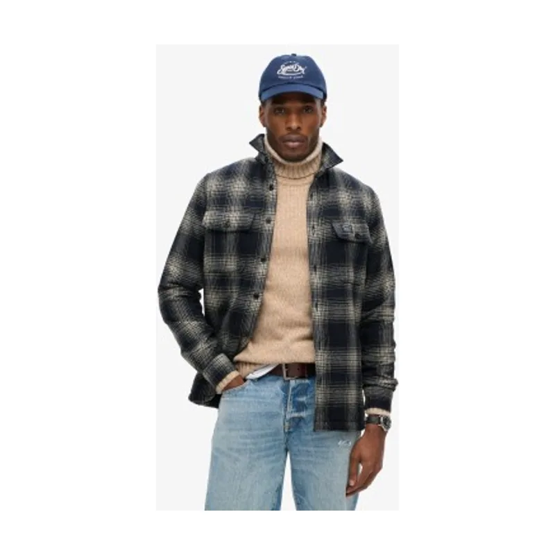 Superdry Sobrecamisa a cuadros de lana forrada de tejido polar M4010720A
