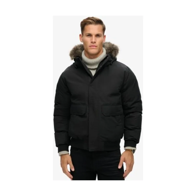 Superdry Cazadora bómber de pelo sintético Everest M5011930A