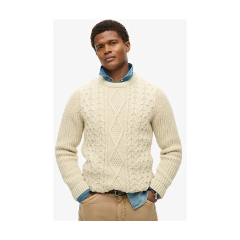 Superdry Jersey de punto trenzado Jacob M6110638A