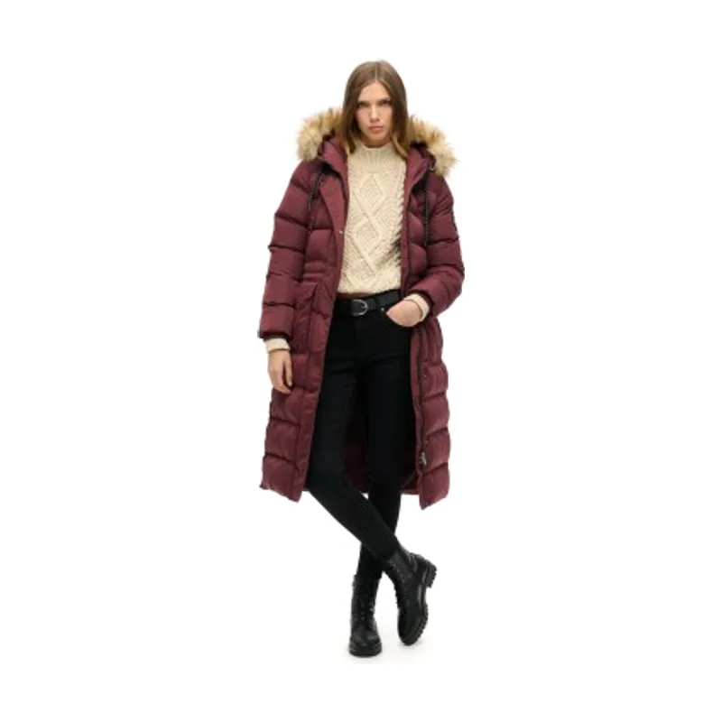 Superdry Abrigo largo de piel sintética Everest W5011788A