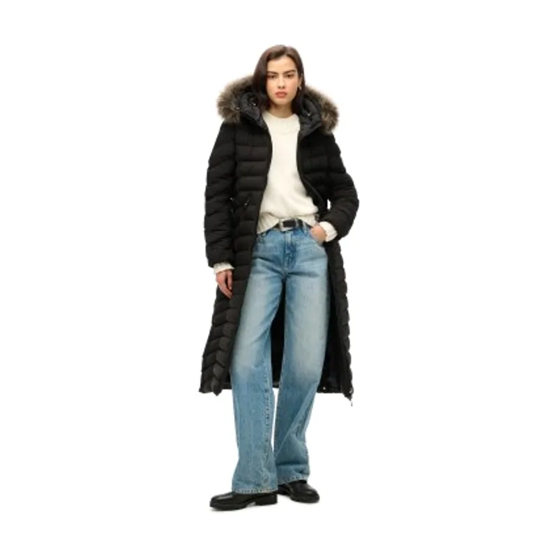Superdry Chaqueta Larga Con Capucha Y Ribete De Pelo Sintético Fuji W5011790A